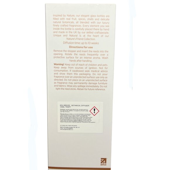 NEW Stoneglow Candles Sea Breeze Fragranced Reed Diffuser - 4.06 fl oz - Picture 3 of 5